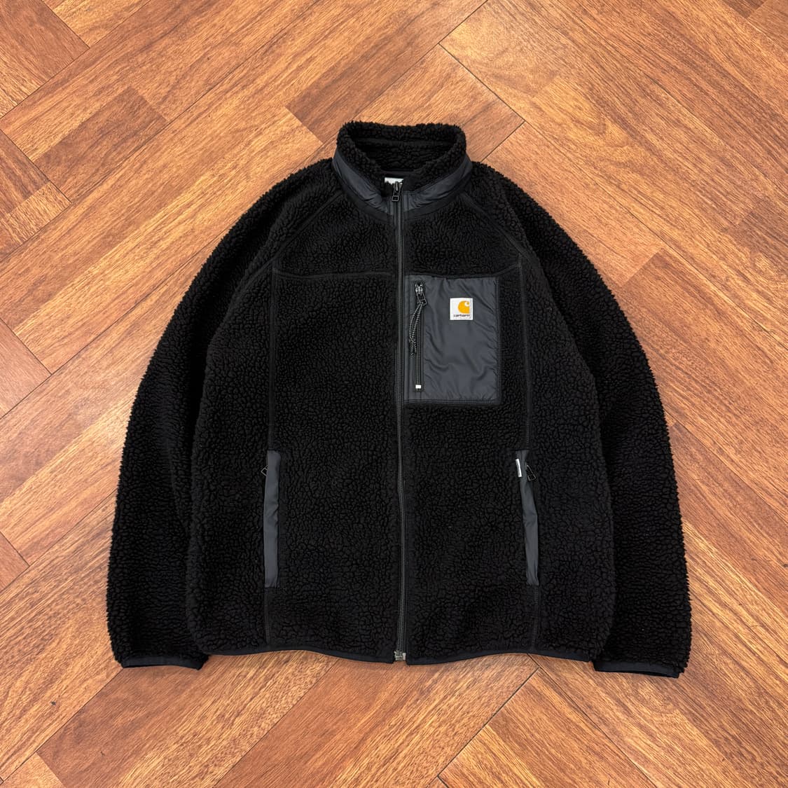 M(100) 칼하트 WIP 블랙 플리스 집업 자켓  상품이미지1