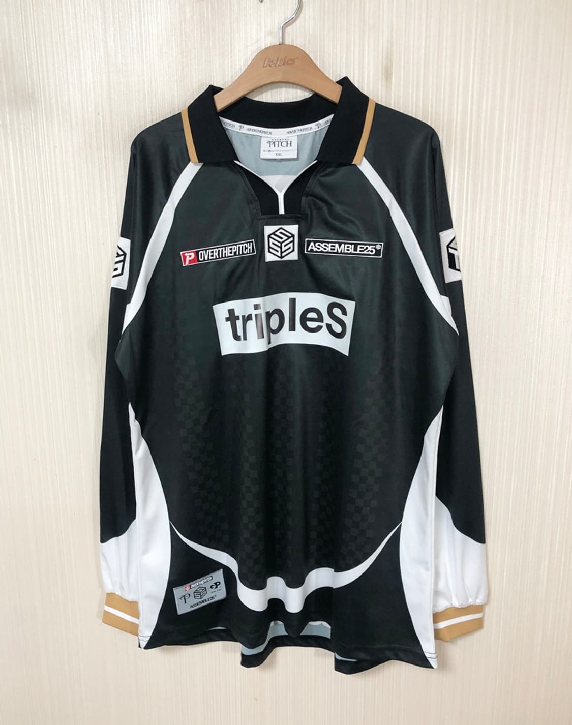 오버더피치X트리플에스 팀SSS 어셈블25져지/롱슬리브 블랙 노마킹 XXL 상품이미지1