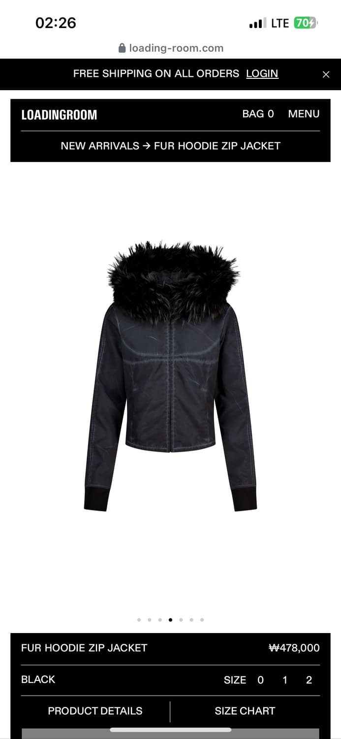 로딩룸 퍼 후디 집 자켓 상품이미지2