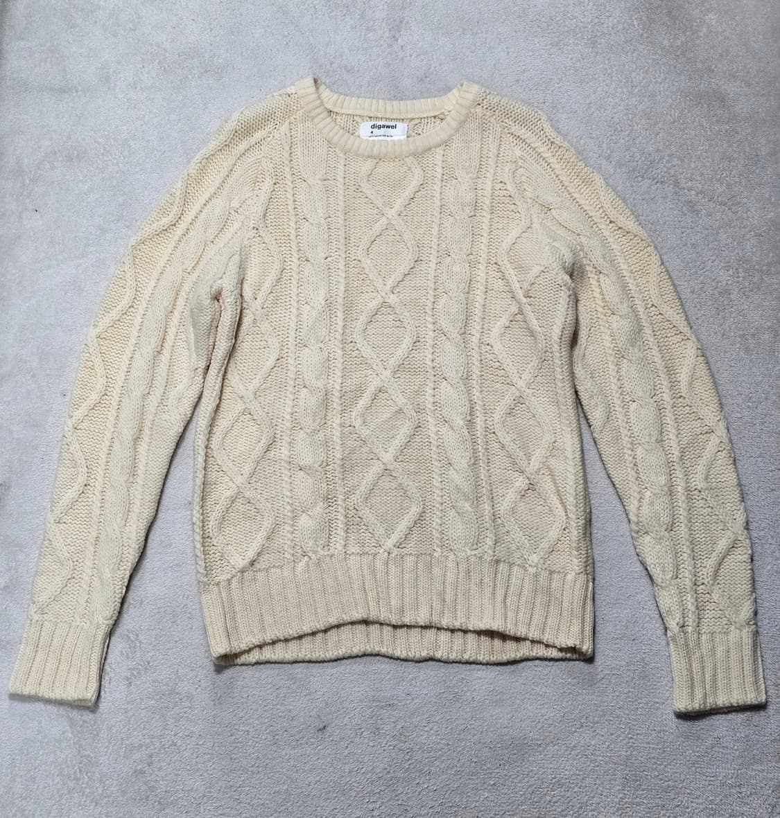 Digawel 디가웰4 꽈배기 울 니트 상품이미지1