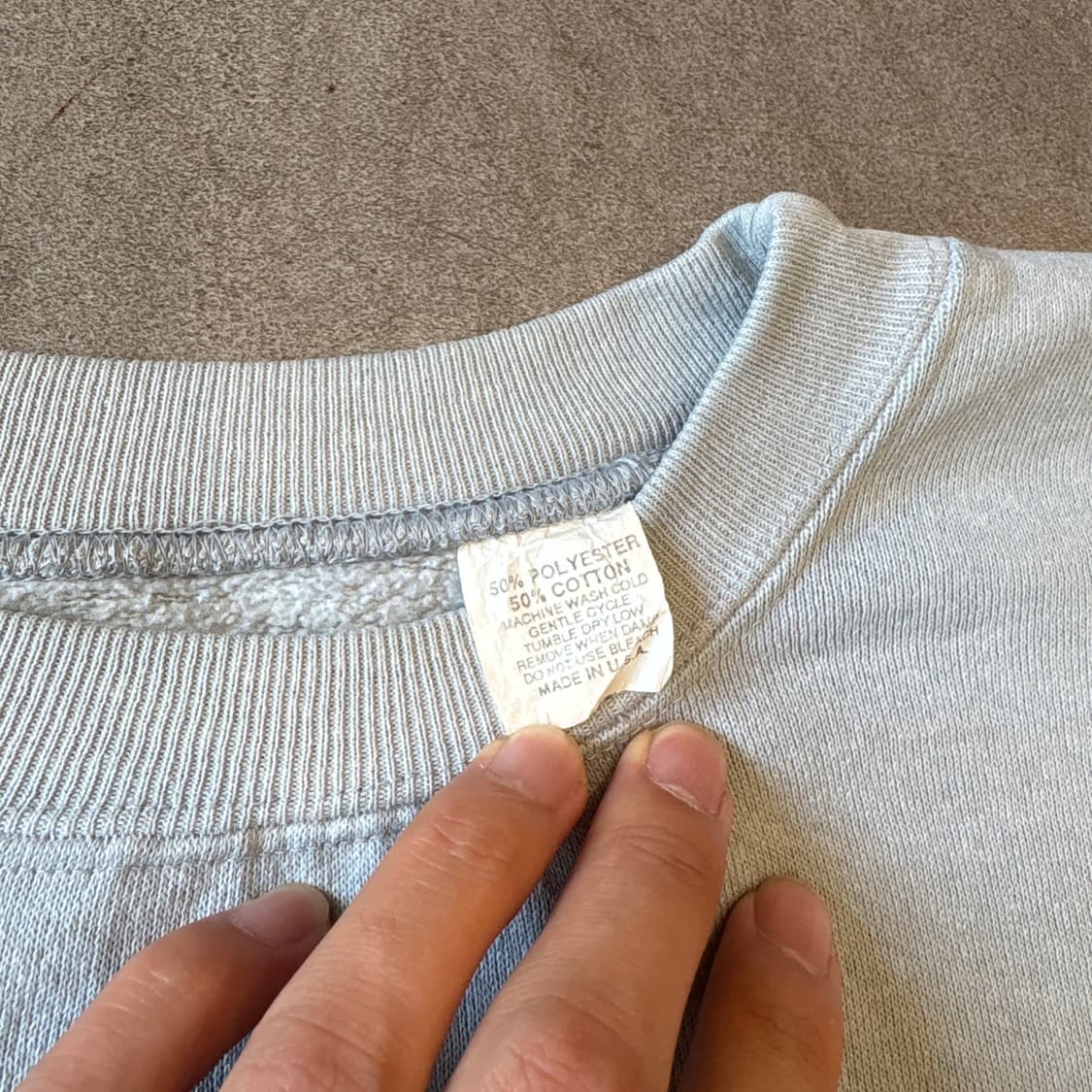 90s 90년대 미국 생산 빈티지 스카이블루 스웻셔츠 상품이미지6