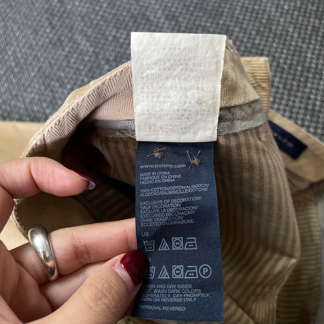 (34) 타미힐피거 베이지 코듀로이 팬츠 레귤러핏 상품이미지4