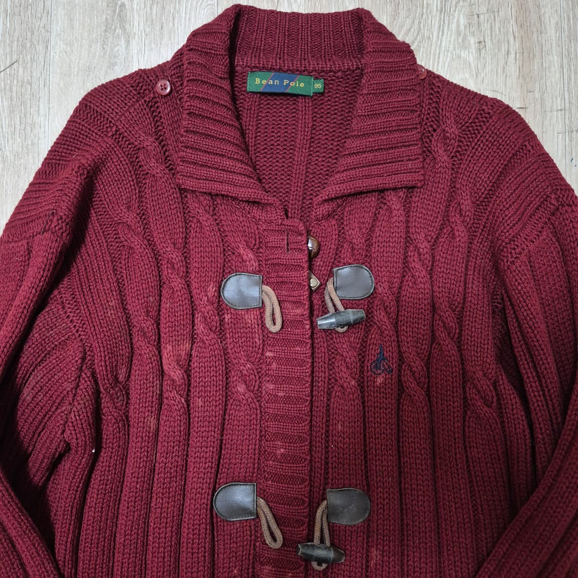 빈폴 떡볶이 꽈배기 니트 가디건 M(95) 상품이미지2