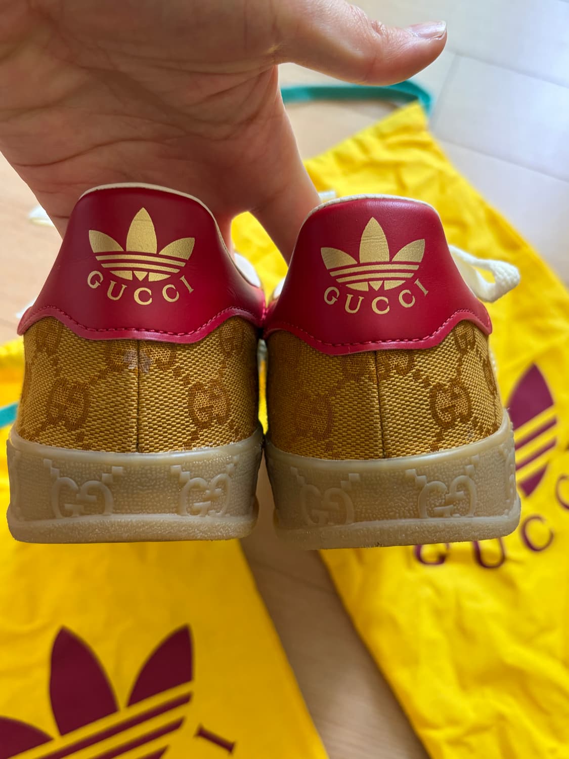 구찌 아디다스 가젤 콜라보 UK6 245 상품이미지5