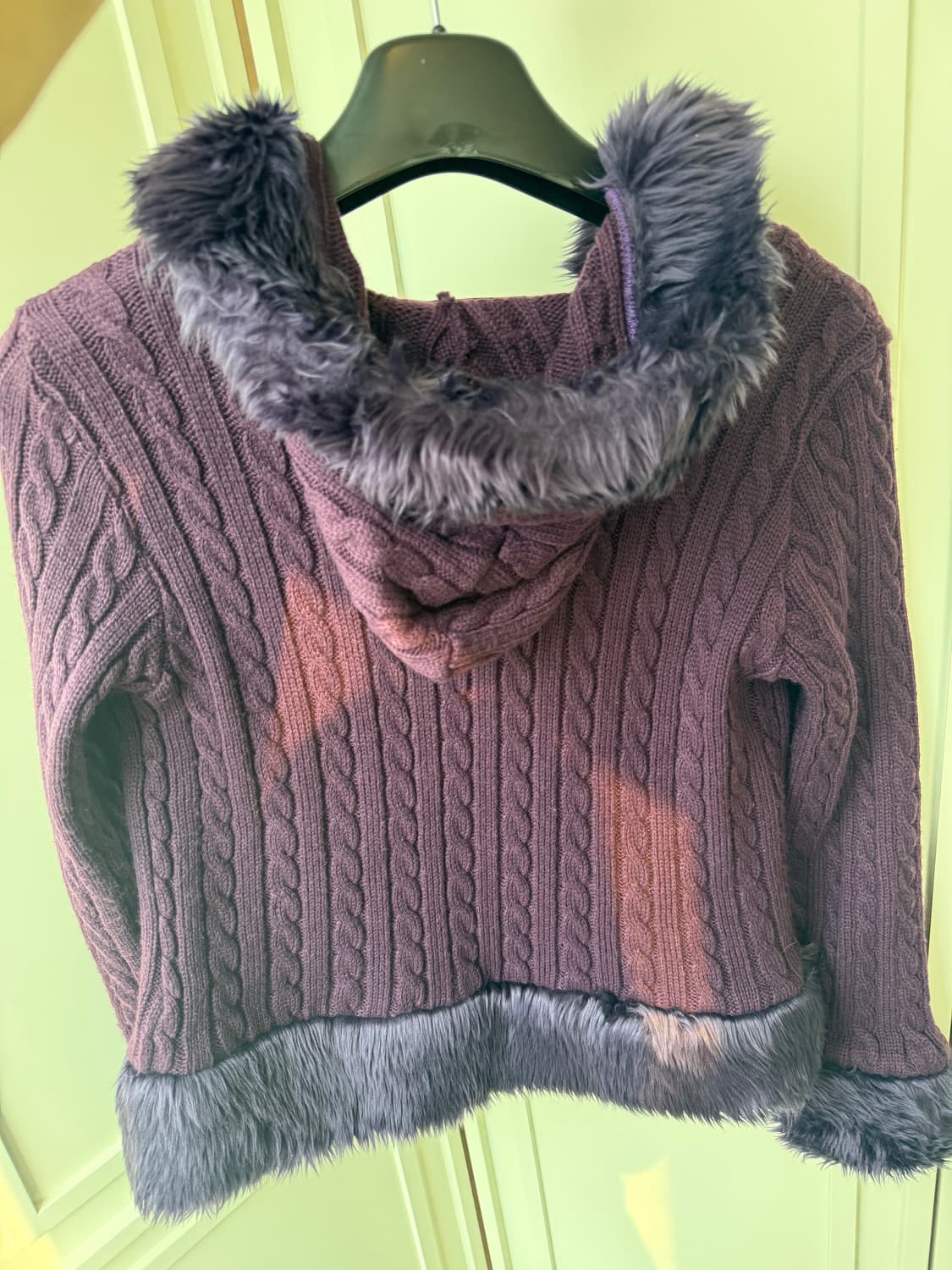 퍼플 퍼 가디건 purple fur cardigan  상품이미지4