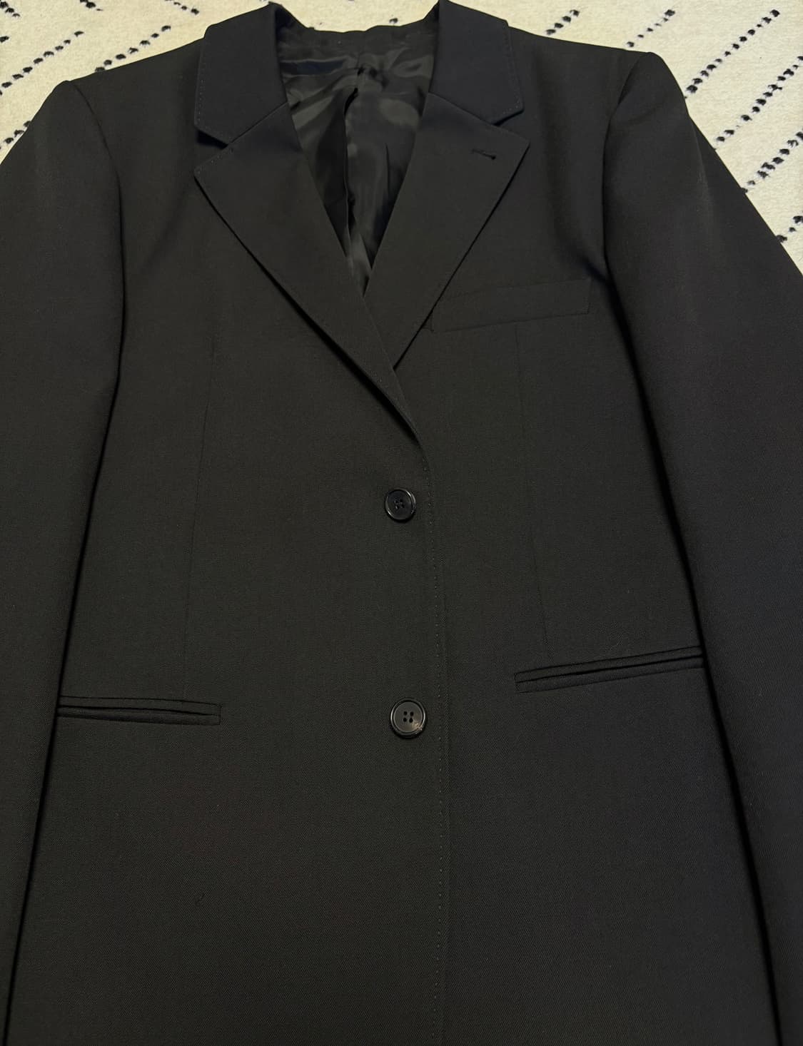 Wool 100% 빈티지 오버사이즈 블랙 자켓  상품이미지2