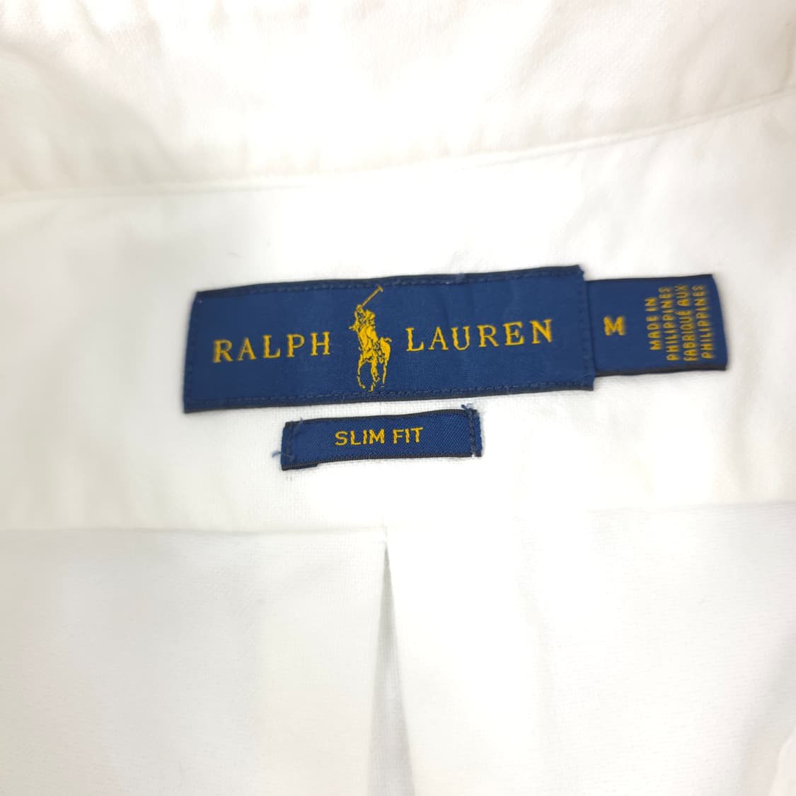 폴로 랄프로렌 슬림핏 코튼 셔츠 화이트 (M) 상품이미지3