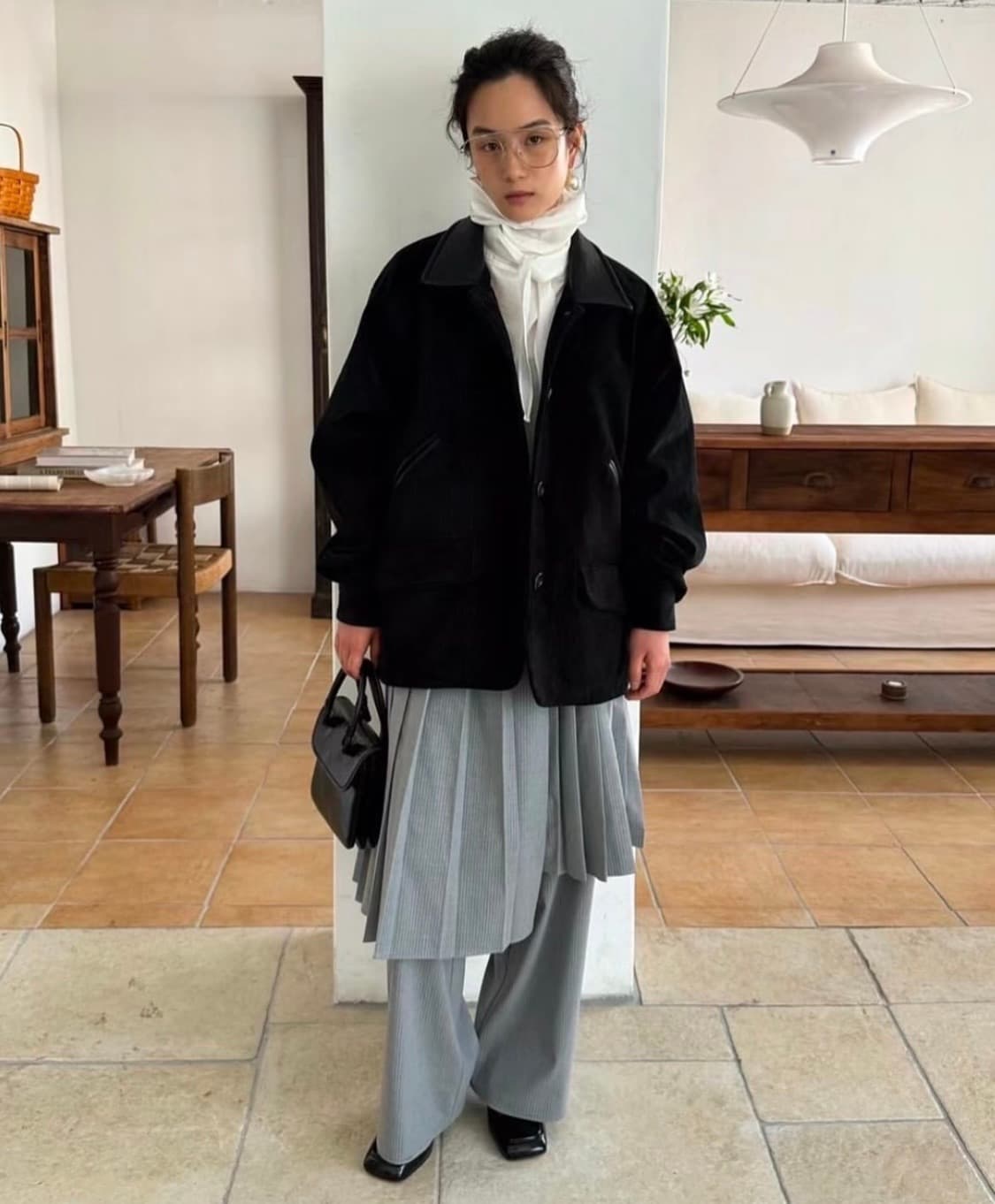 노이어덜트 프레클 스카프 블라우스 상품이미지4