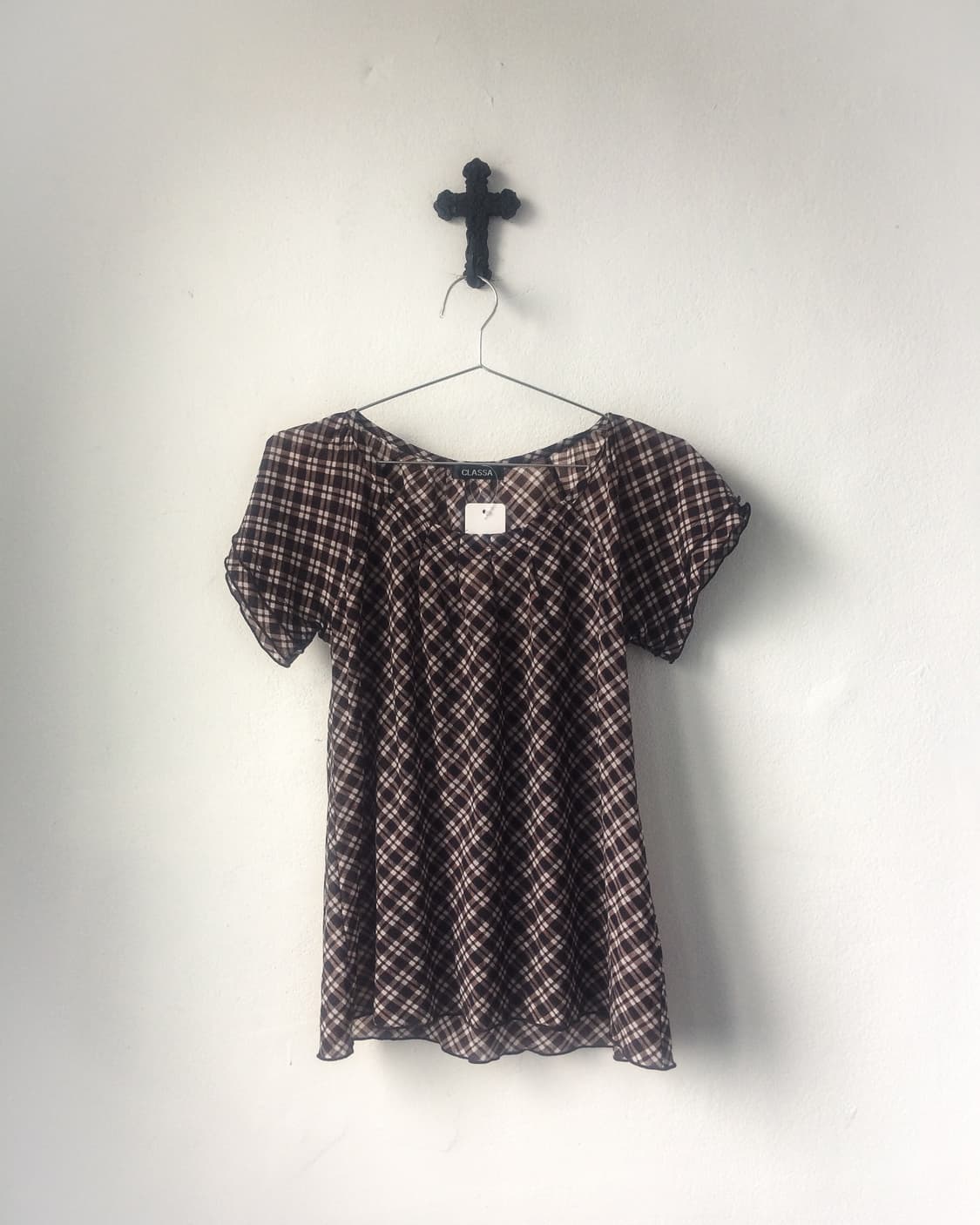 Check pattern blouse 상품이미지2