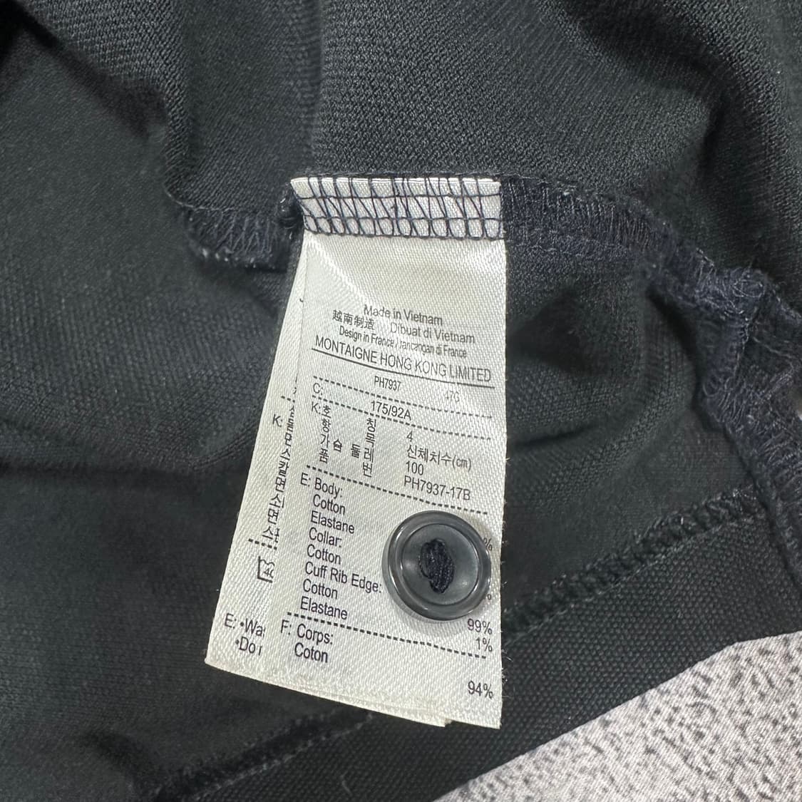 ✨ (바배) 라코스테 슬림핏 블랙 카라 반팔티  상품이미지4