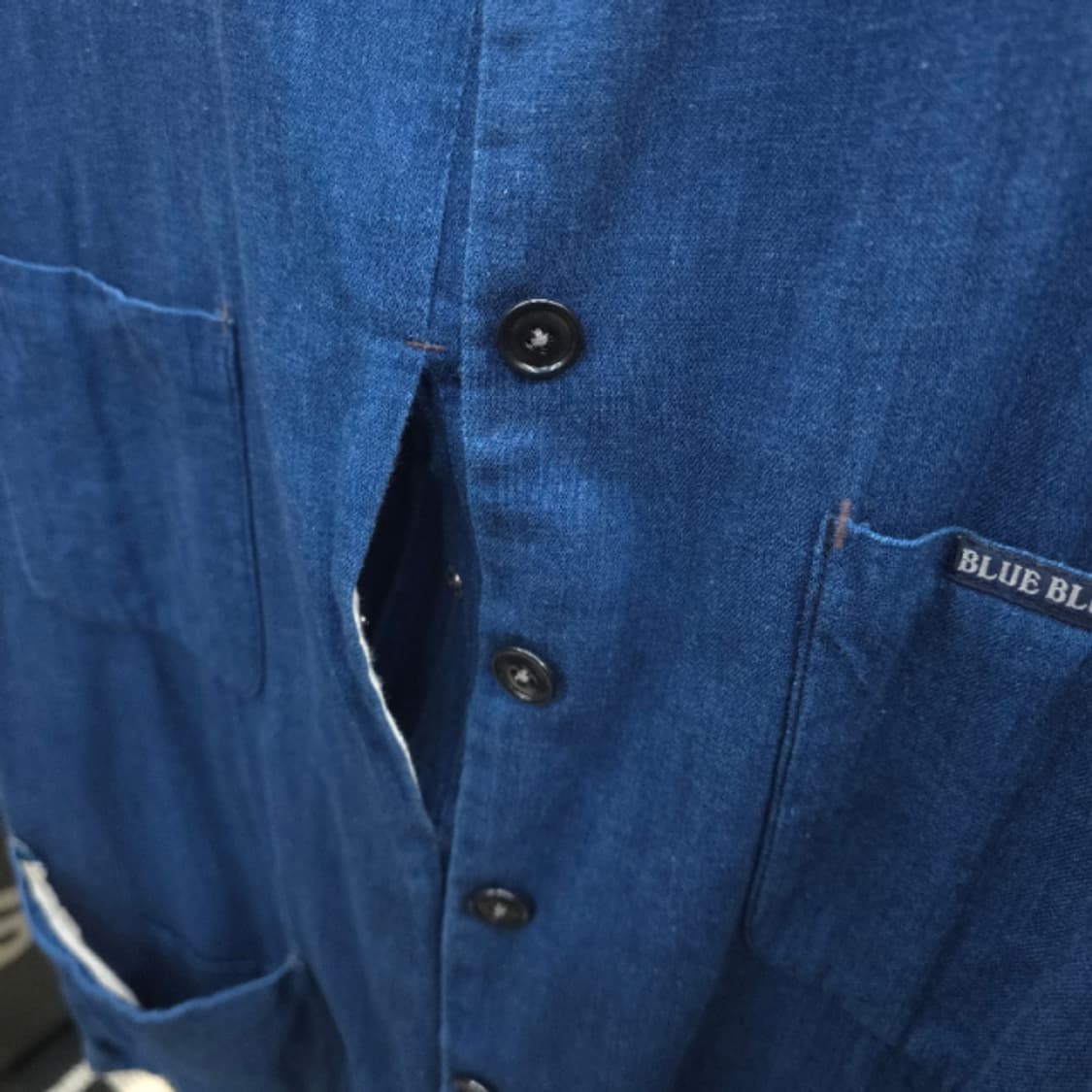 BLUE BLUE 인디고 스탠드칼라 4포켓 셔츠 자켓 상품이미지7