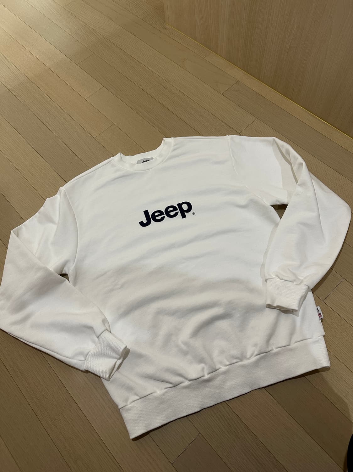 지프 맨투맨 화이트 95(M) 기모X 상품이미지2