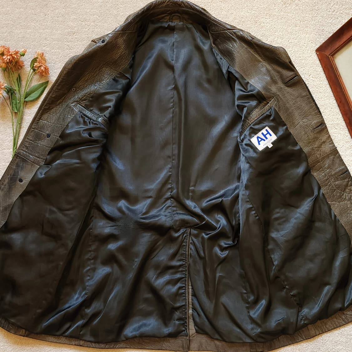 90s 아바하우스 빈티지 가죽자켓 크로커다일 엠보 소가죽 코트 F 상품이미지3