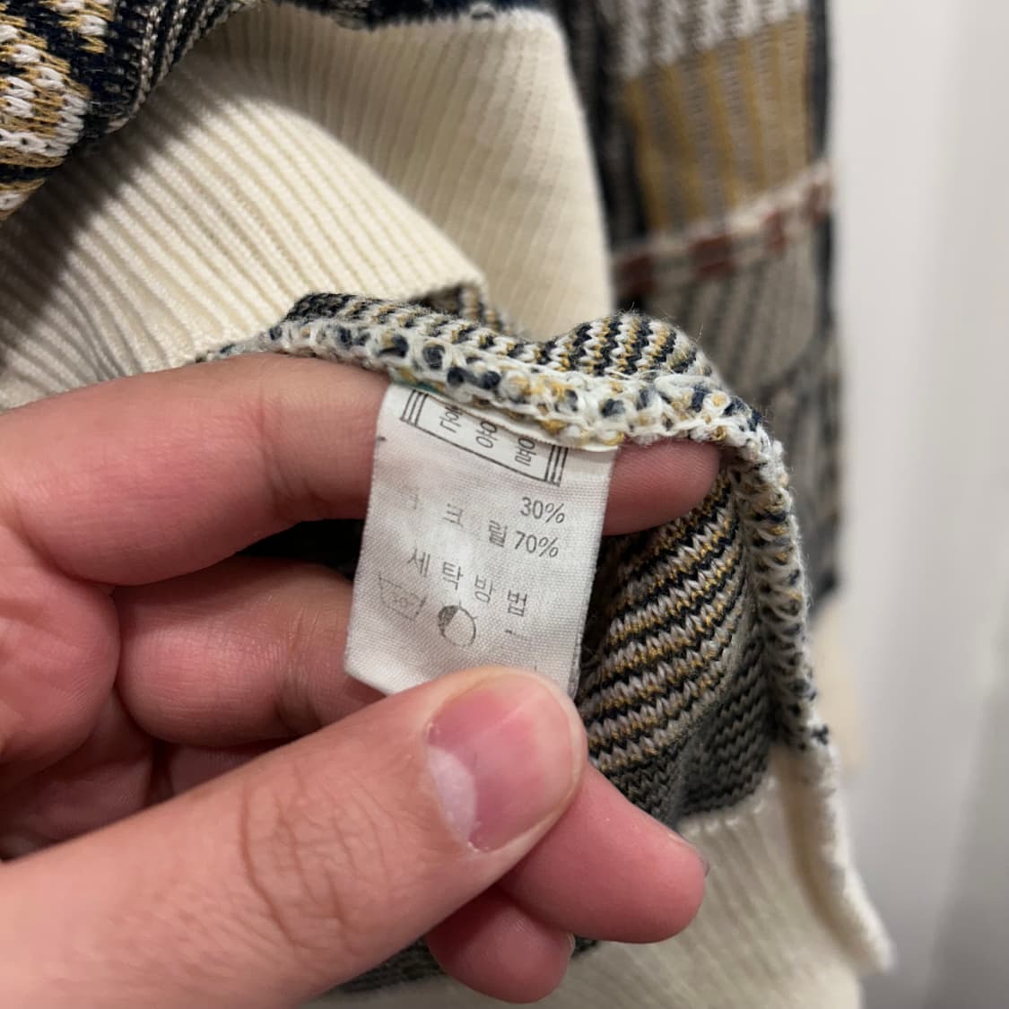 하이랜드 빈티지패턴 아메카지 라운드 니트 상품이미지4