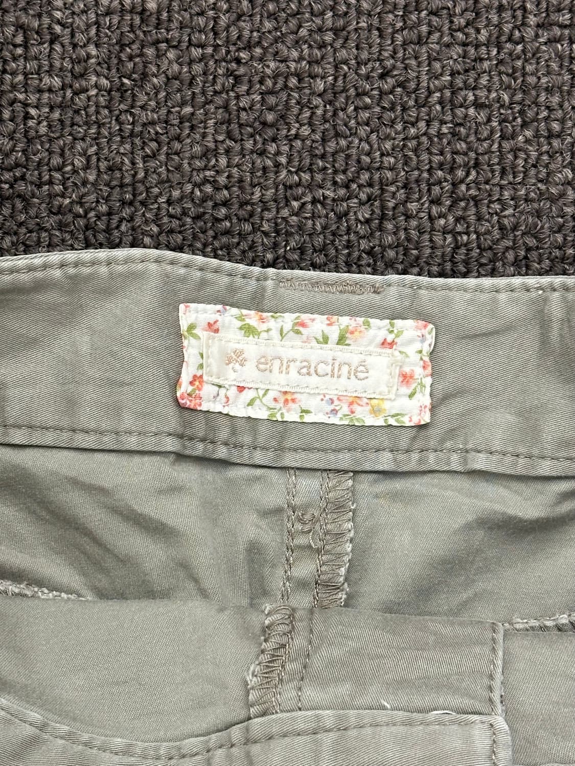 OS)Japanese vintage 베이지 카고 미디 스커트 (이염) 상품이미지3