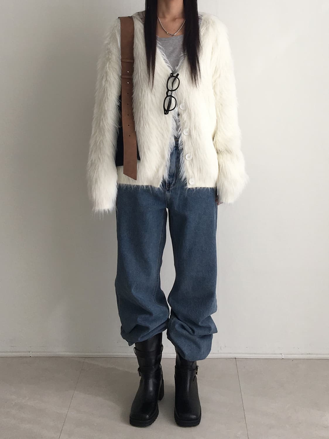 퍼 가디건 상품이미지3