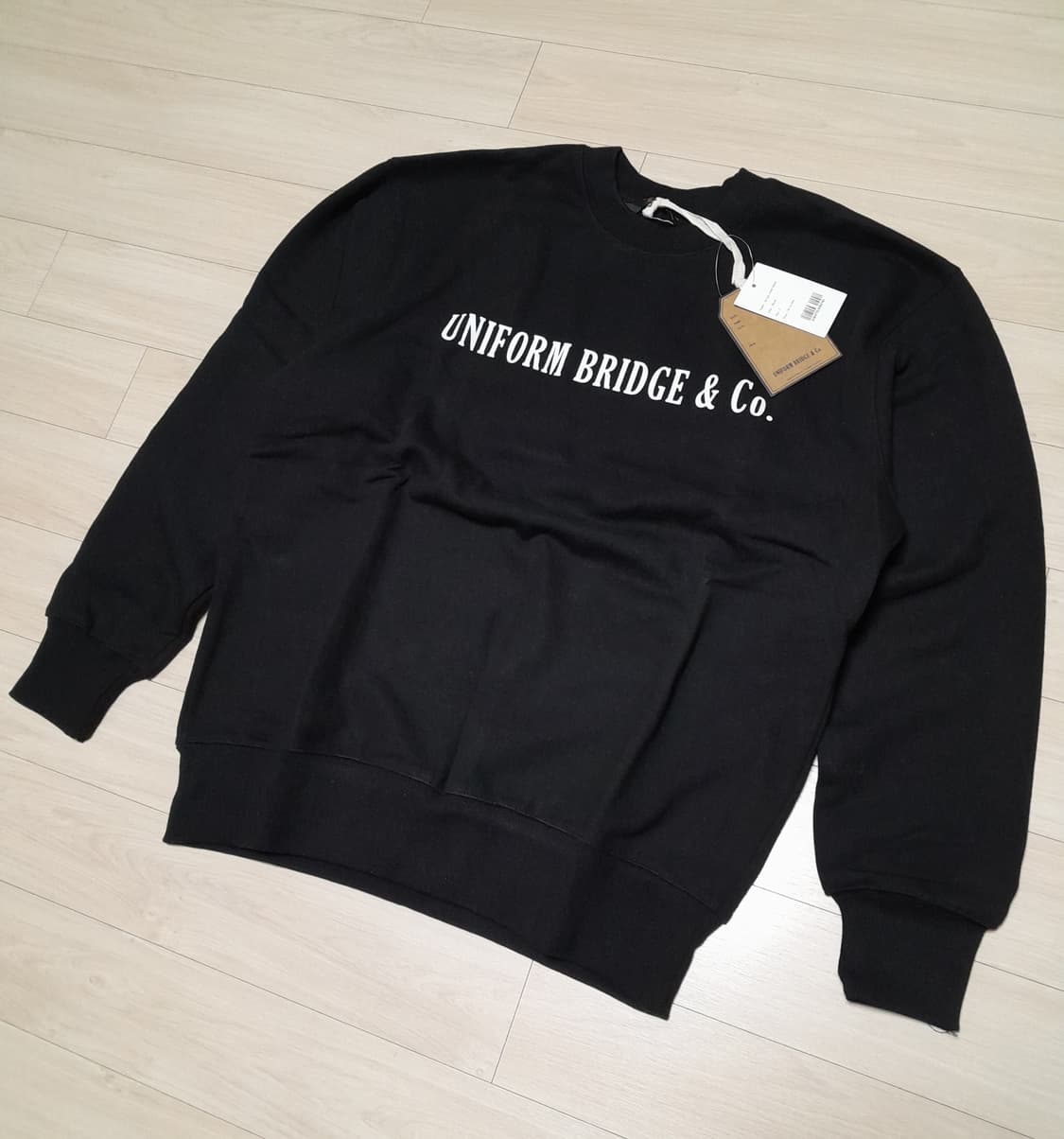 💥(새상품) 유니폼브릿지 스웻셔츠 맨투맨 블랙 (L)  상품이미지1