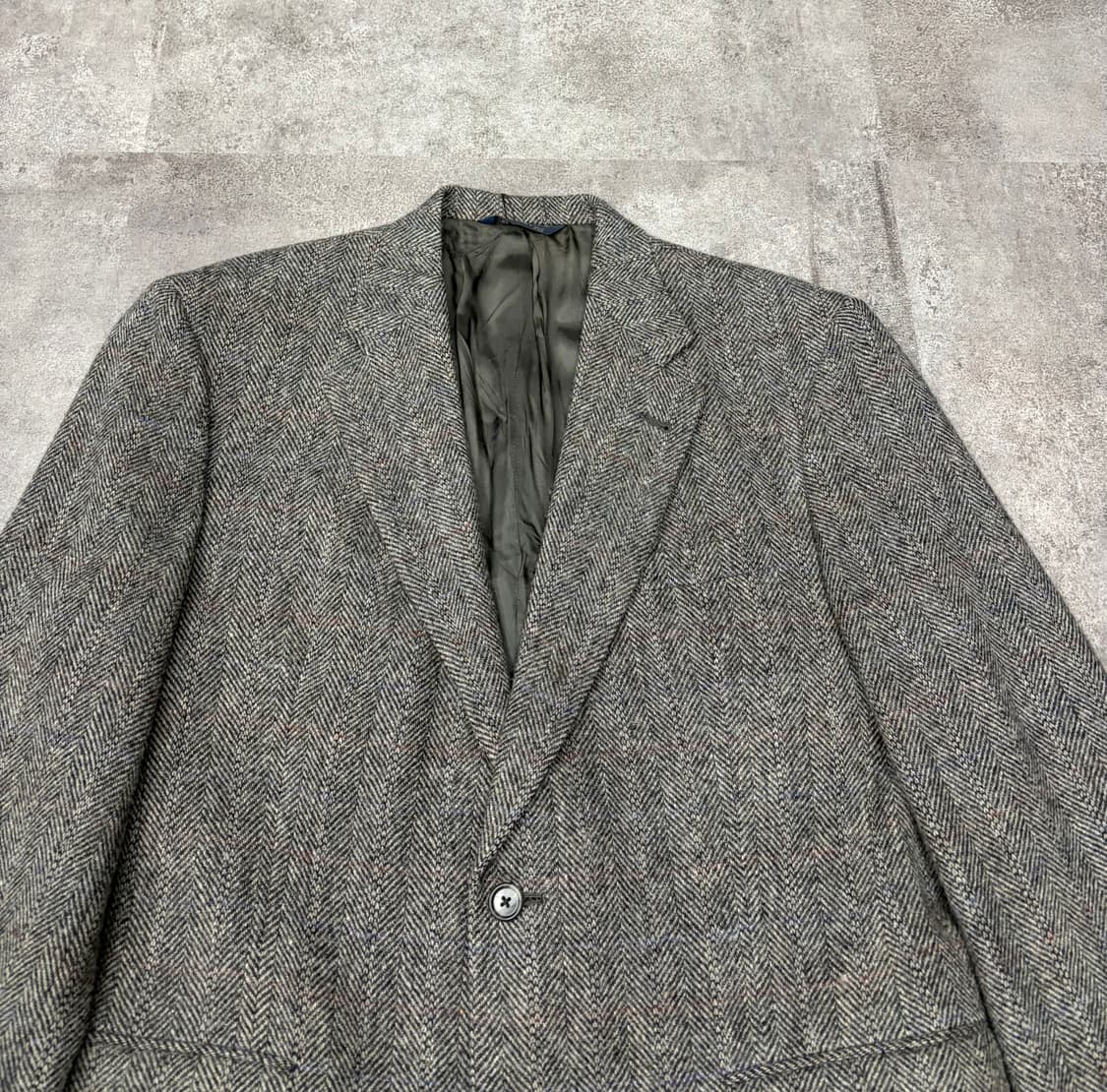 90s 버버리 헤링본 울 체크 자켓 상품이미지4