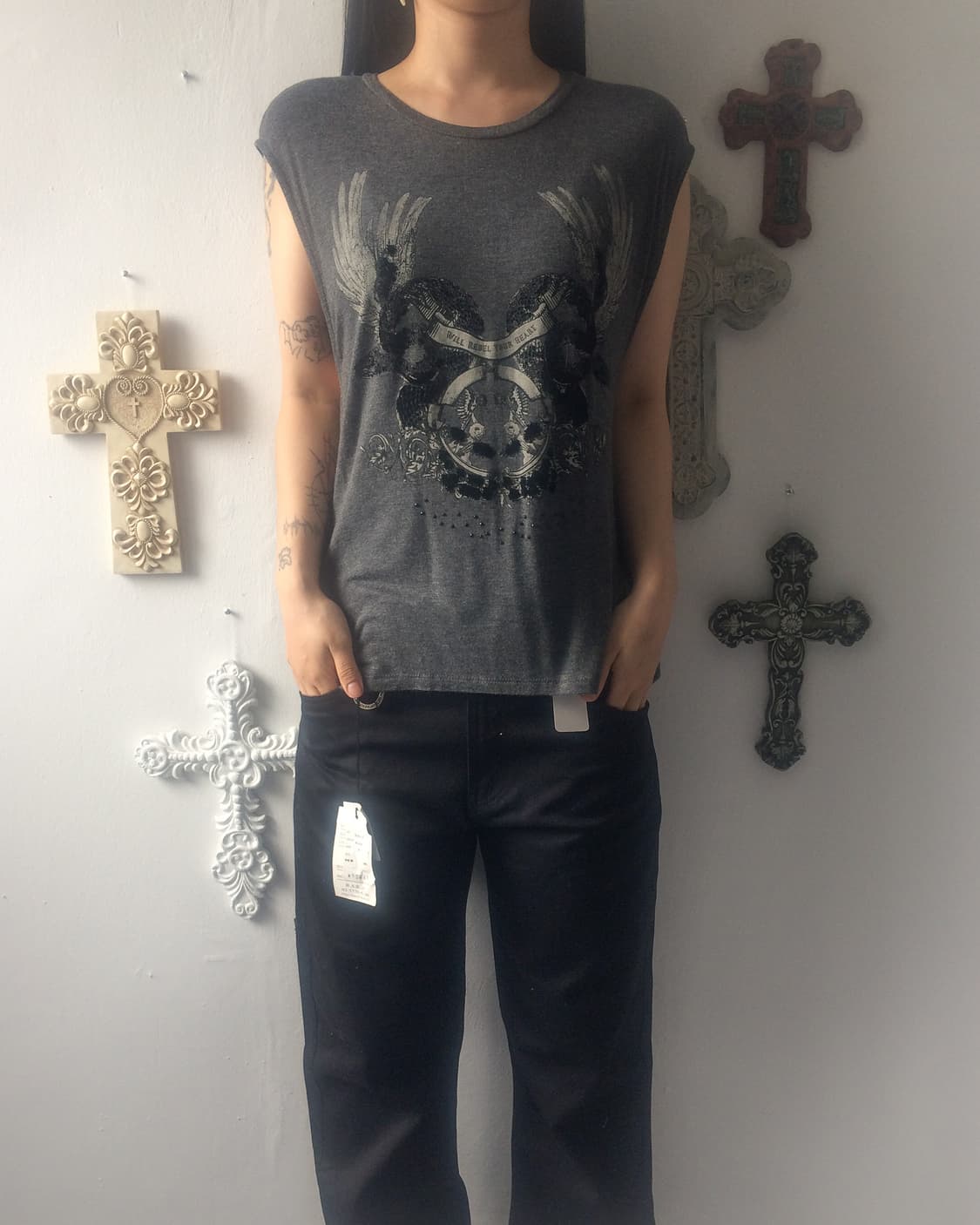 Back open printing top 상품이미지1