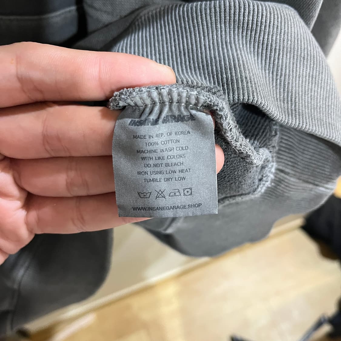 (2사이즈 105~110) 인세인개러지 플레임 피그먼트 후드티셔츠 상품이미지7