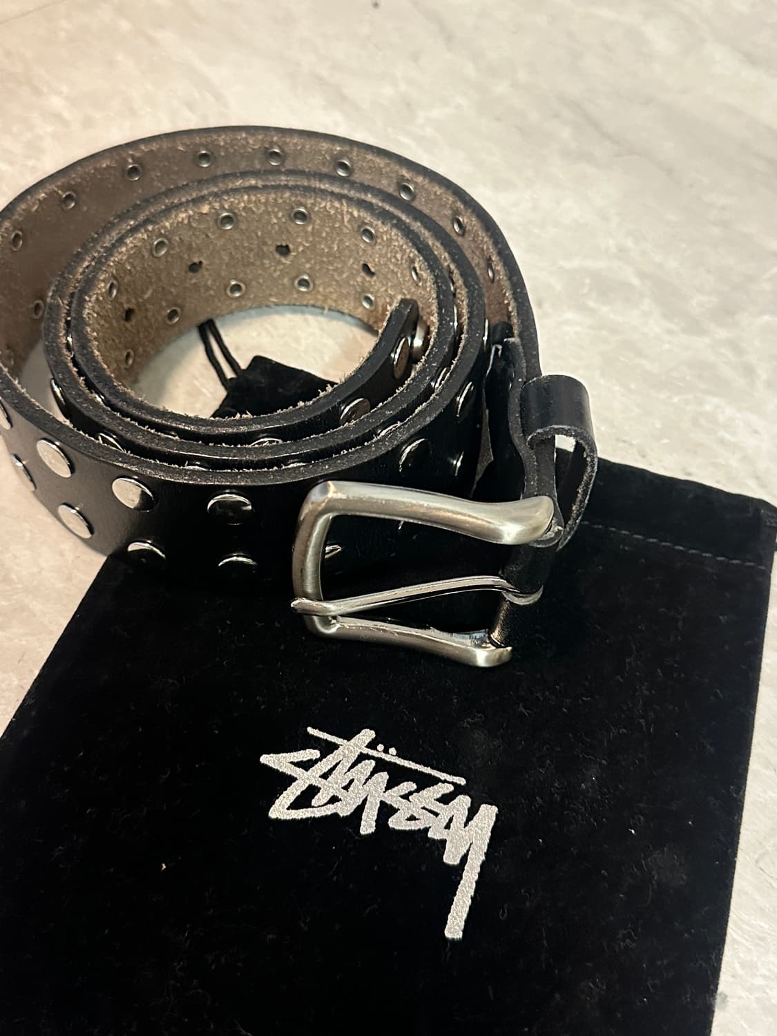 스투시 8볼 스터드 벨트 블랙 상품이미지2