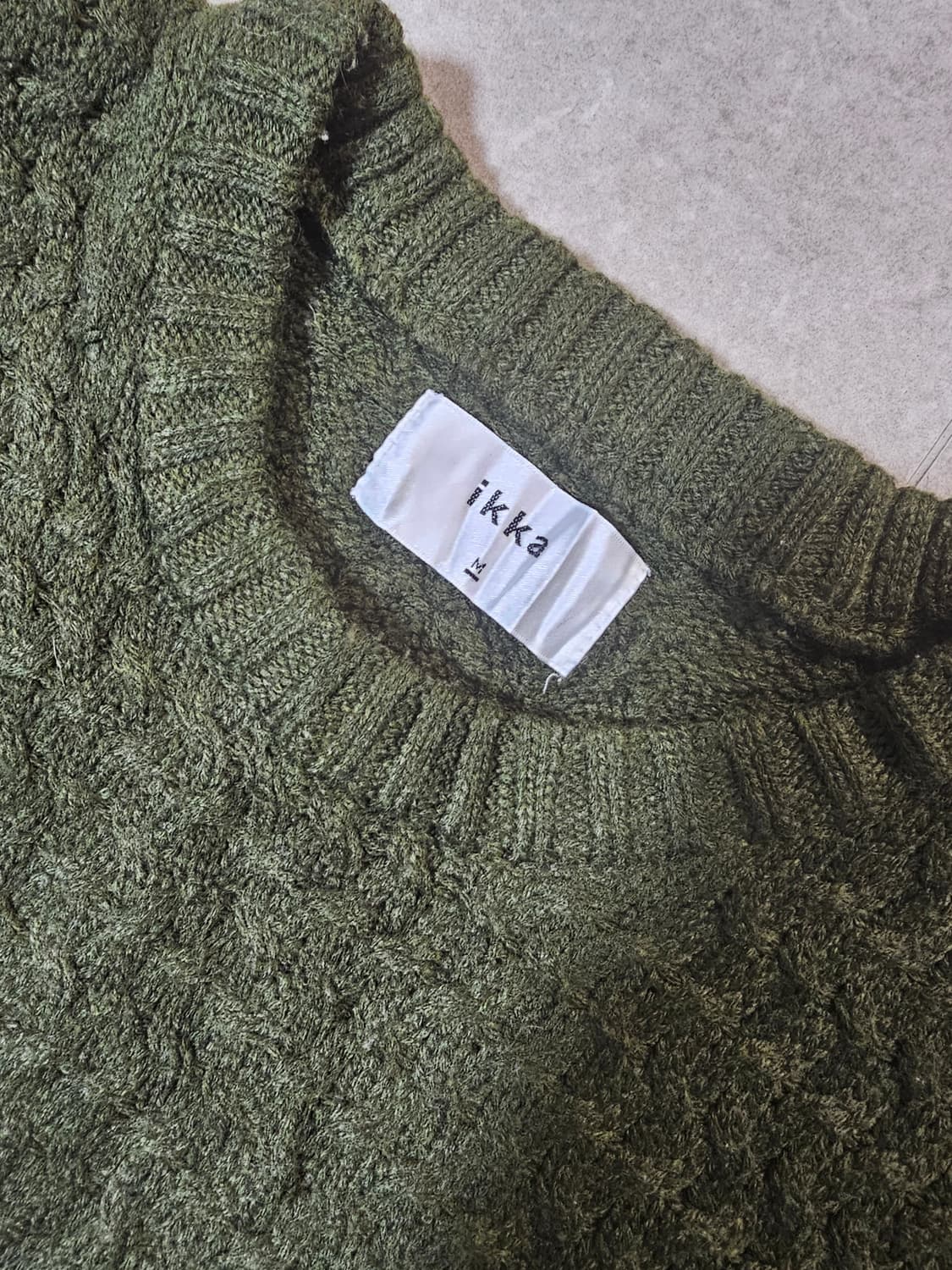 Ikka 배색 니트 M 상품이미지2