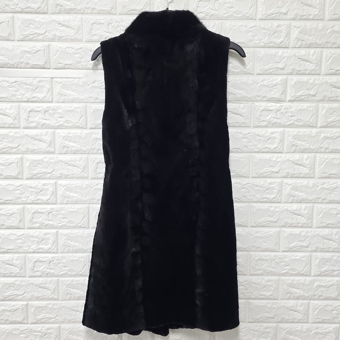 택포) 벨라디 터치 통밍크 롱조끼 55 상품이미지4