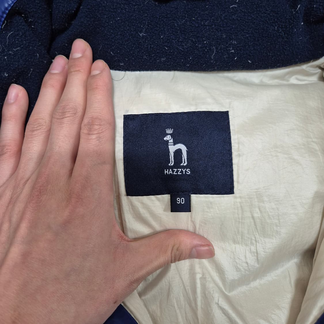 헤지스 덕다운 후드 푸퍼 패딩 점퍼 S(90) 상품이미지5