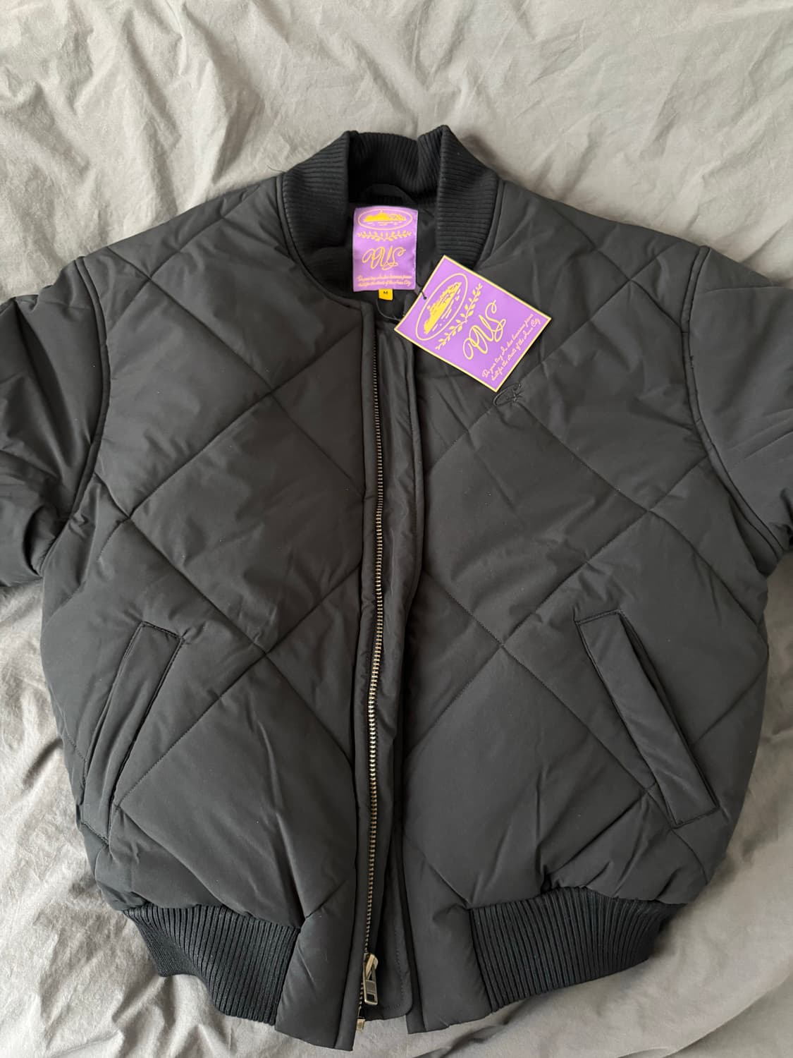 코르테이즈 올드 잉글리쉬 퀼티드 봄버 자켓 블랙 M 상품이미지3