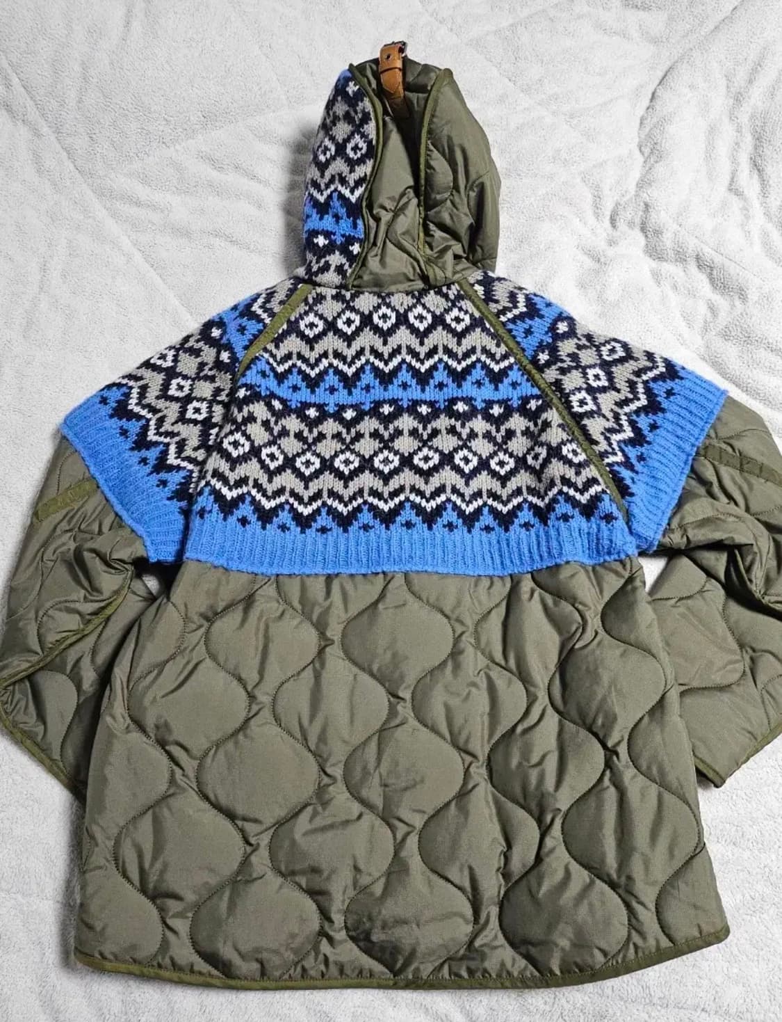 앤더슨벨 퀄티드 후드 자켓 카키 상품이미지2