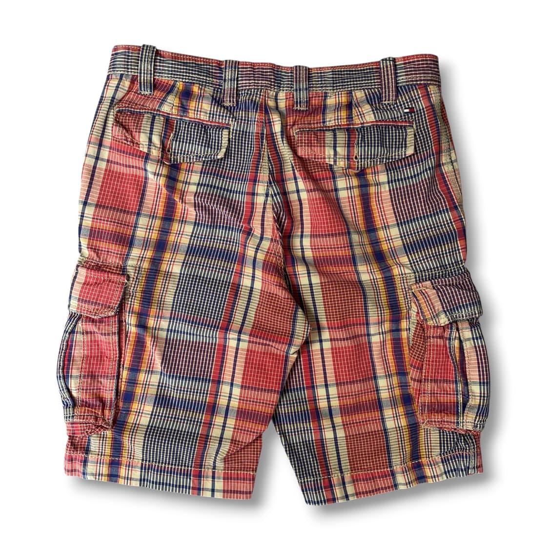 (32) 타미힐피거 마드라스 체크 패치워크 코튼 하프팬츠 상품이미지2