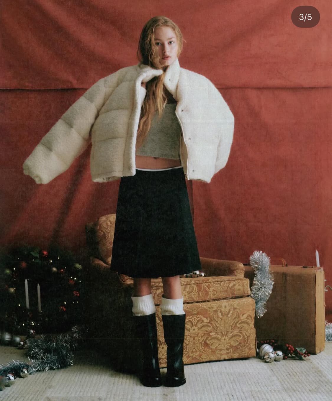 Mare Wool Puffer Jacket - White 상품이미지1