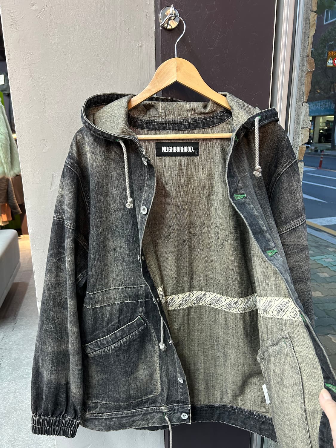 M/ 네이버후드 워시드 데님 후드 자켓 상품이미지8