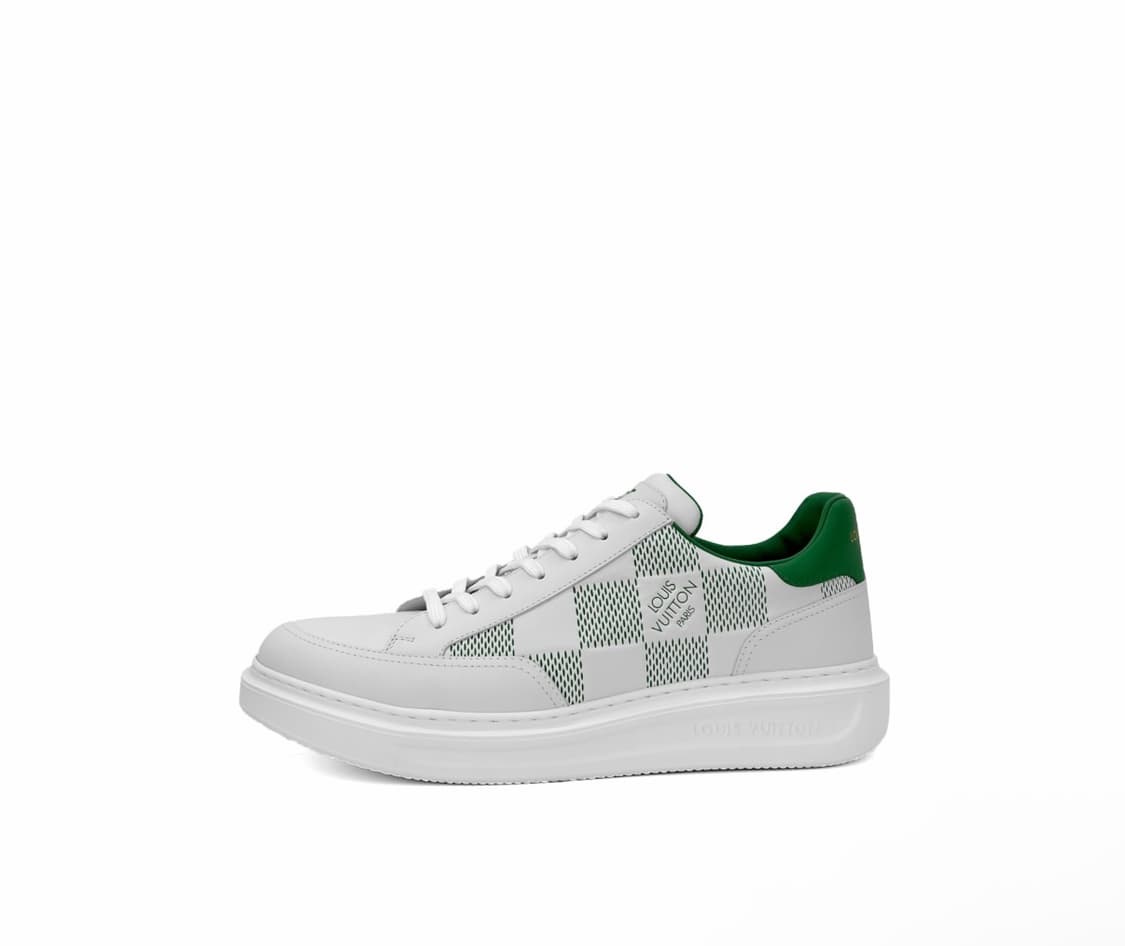 [9] 루이비통 남성 비버리 힐스 다미에 트레이너 스니커즈 화이트 그린 상품이미지1