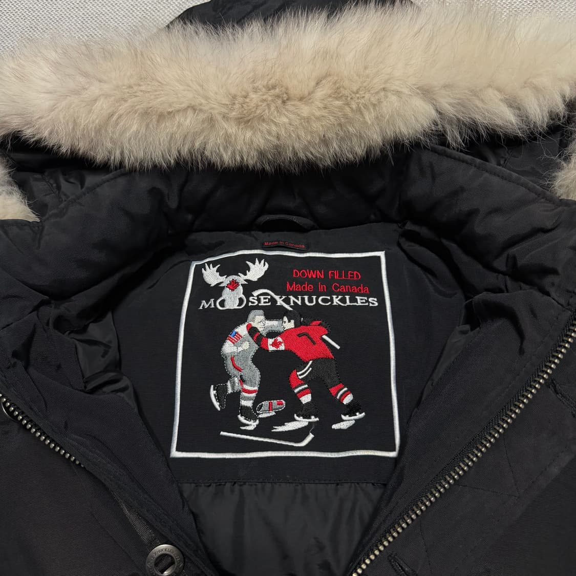 무스너클 쓰리쿼터 퍼 후드 패딩 자켓 상품이미지2