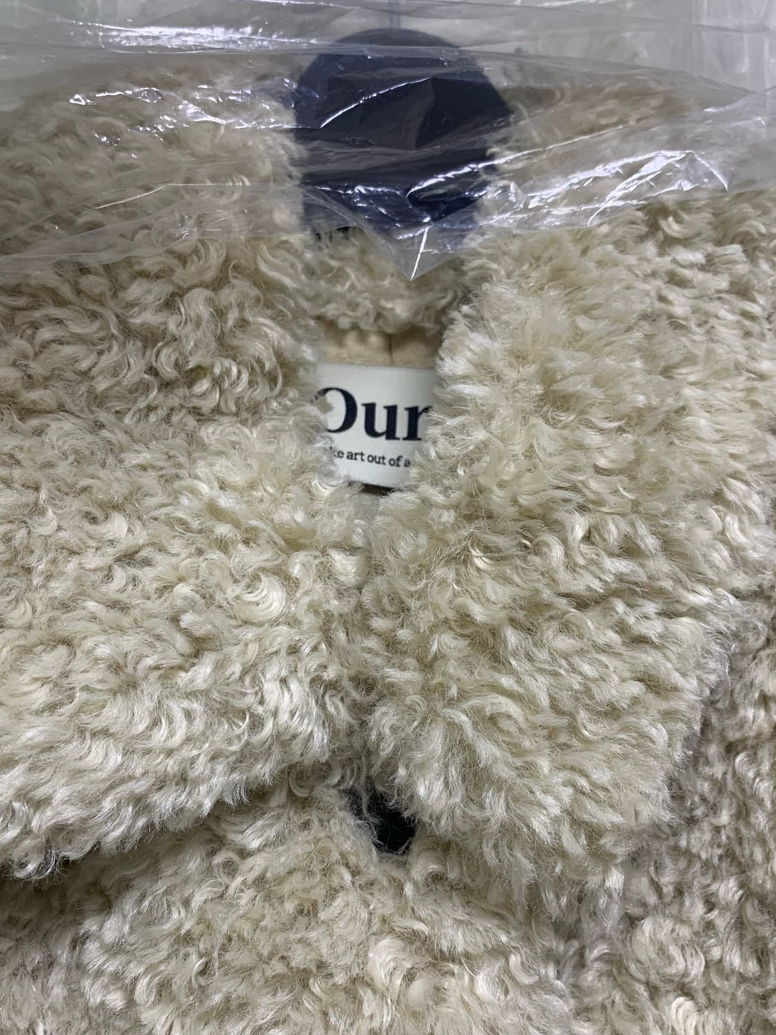 아우로 시어링 퍼 코트 자켓 베이지 상품이미지7