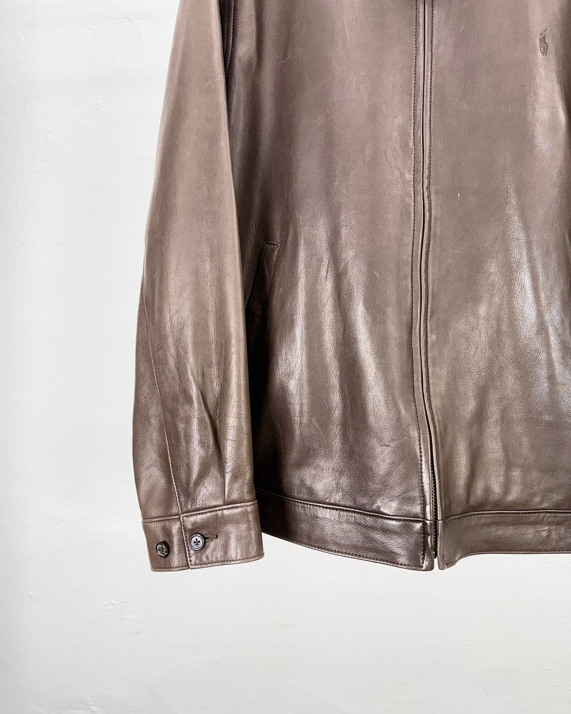 폴로 랄프로렌 브라운 쉽 맥스 웰 블루종 레더 자켓 상품이미지4