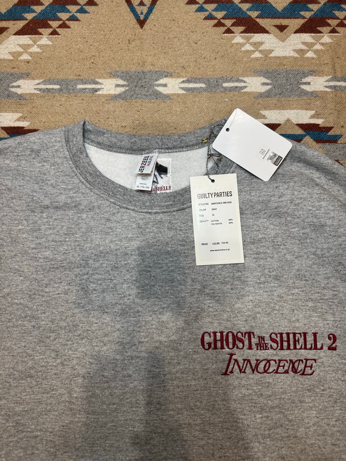 [XL] 와코마리아 x 고스트쉘 맨투맨 그레이 상품이미지4