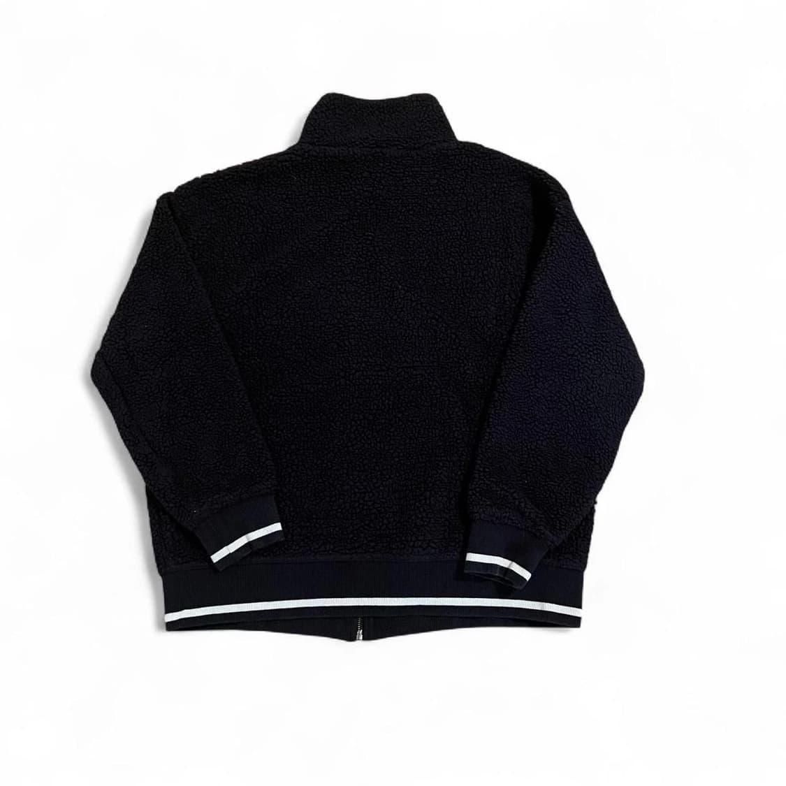 엄브로 풀 집업 블랙 앤 화이트 셰르파 스웨터 상품이미지2