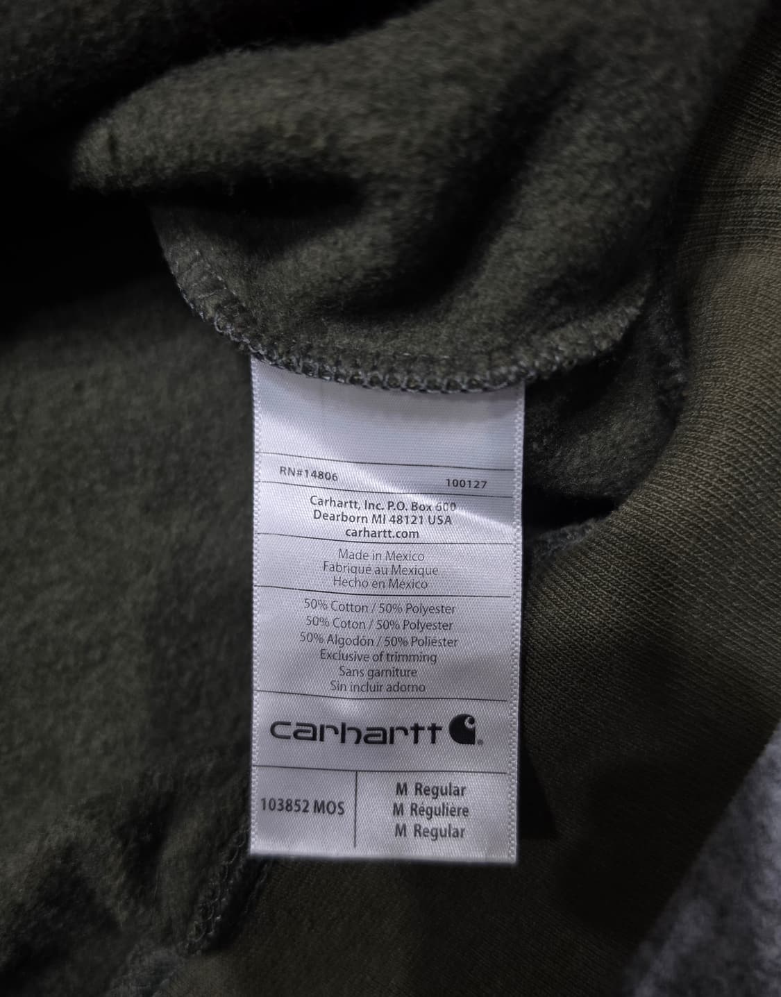 칼하트 크루넥 포켓 스웻셔츠 맨투맨 모스 오리지날핏 M 상품이미지6