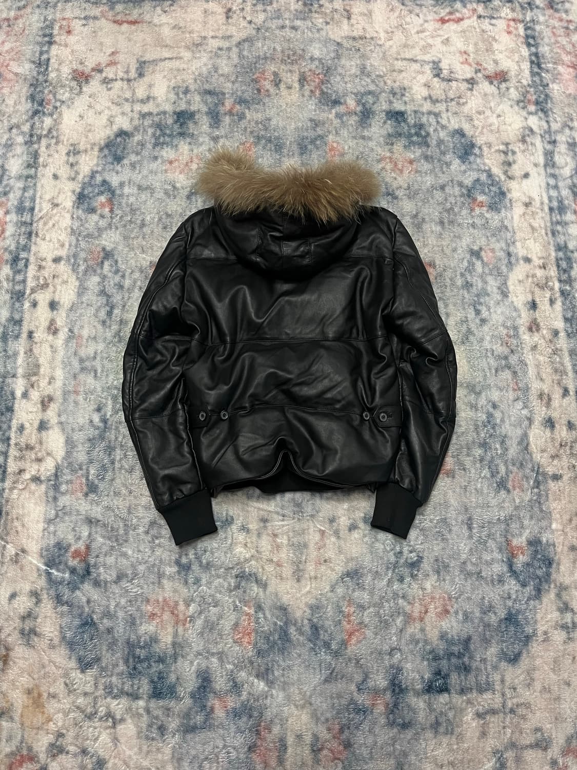 Unknown trimming fur leather hood down j 상품이미지6