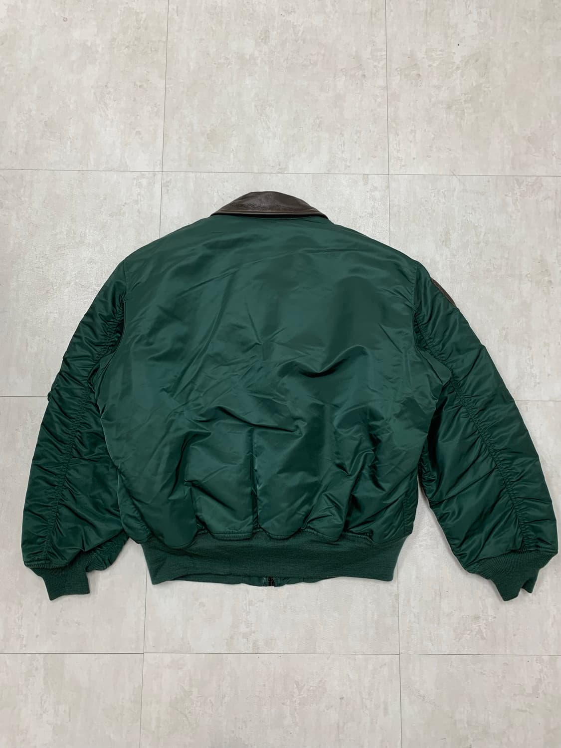 알파인더스트리 cwu  청록 가죽 봄버자켓#729 상품이미지2