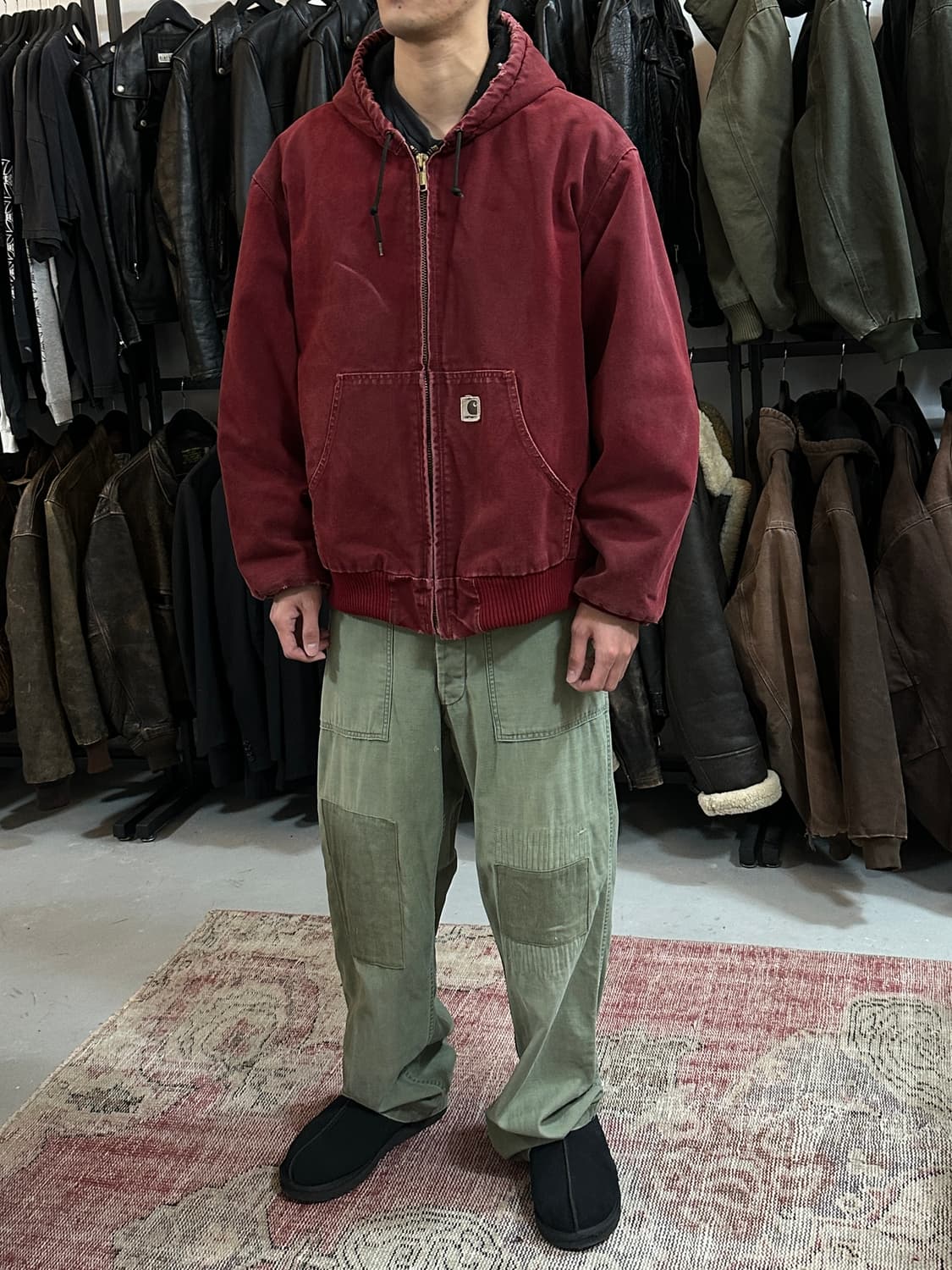 00's OG 칼하트 J68 액티브 칼하트 CRI J130 크림슨레드 상품이미지2