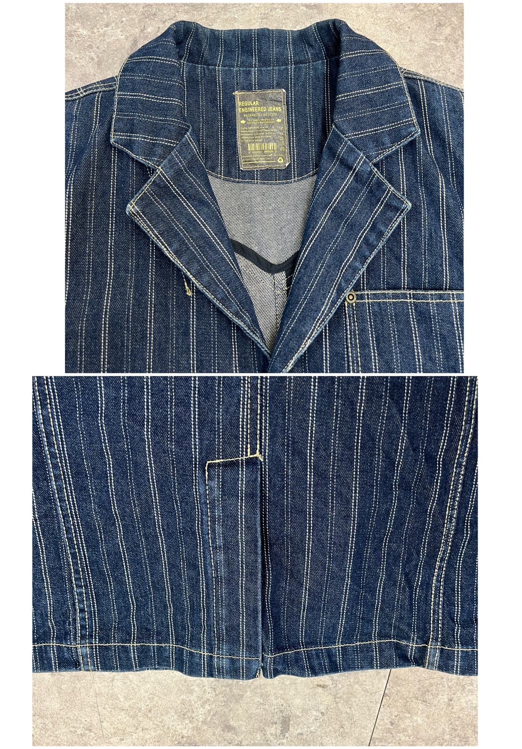 빈티지 스트라이프 엔지니어드 진 데님 자켓 #csz3010 상품이미지5