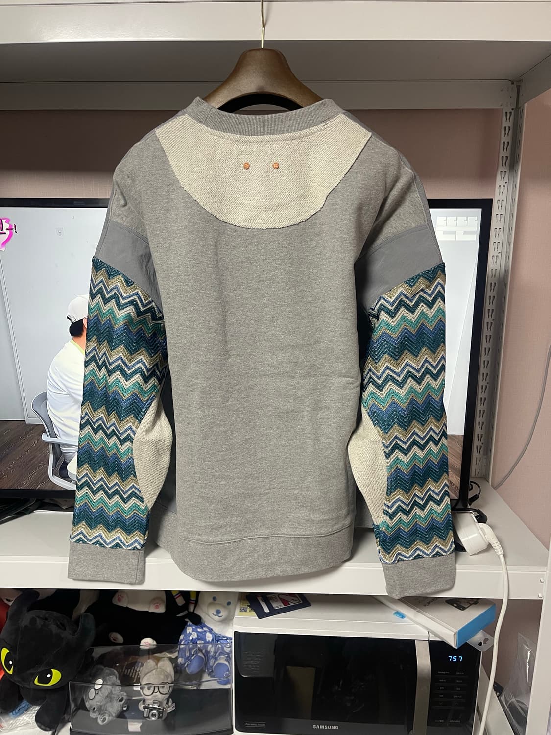 아식스 앤더슨벨 콜라보 맨투맨 그레이 상품이미지3