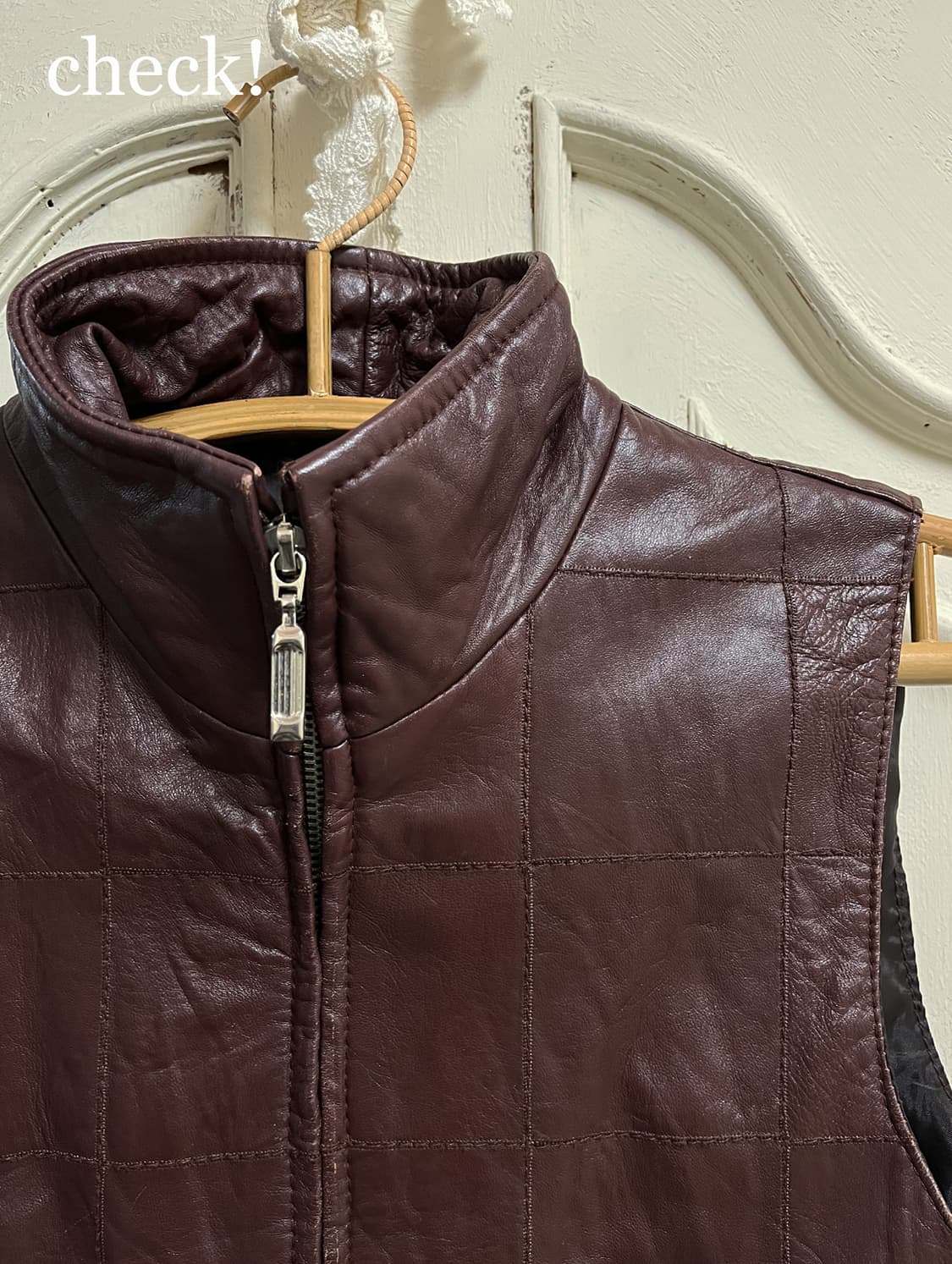 vintage sheepskin leather vest 상품이미지3