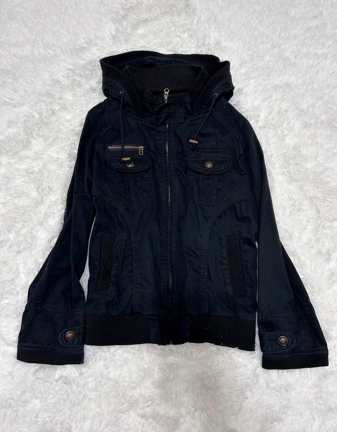 y2k  button detail hoodie jacket 상품이미지1