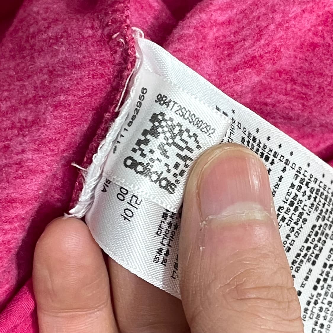 아디다스 삼각로고 핑크 경량패딩 집업 져지 여성M 상품이미지6