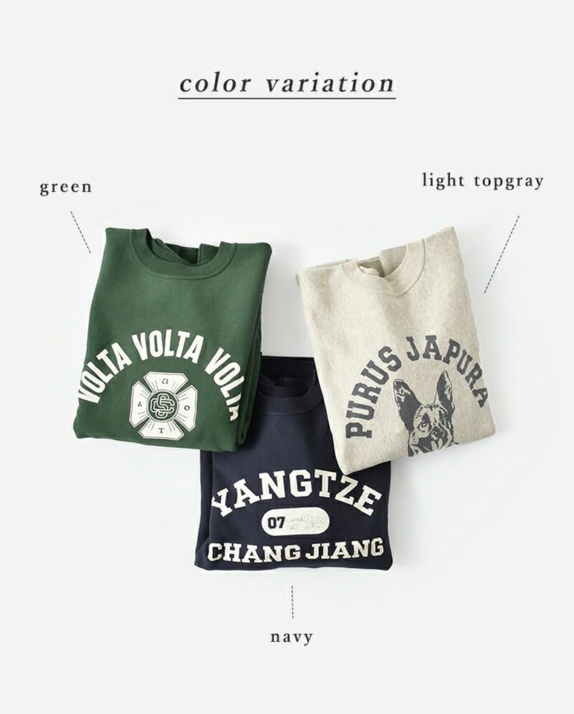 [6] 시오타 CIOTA Printed Sweatshirt (GREEN) 상품이미지3