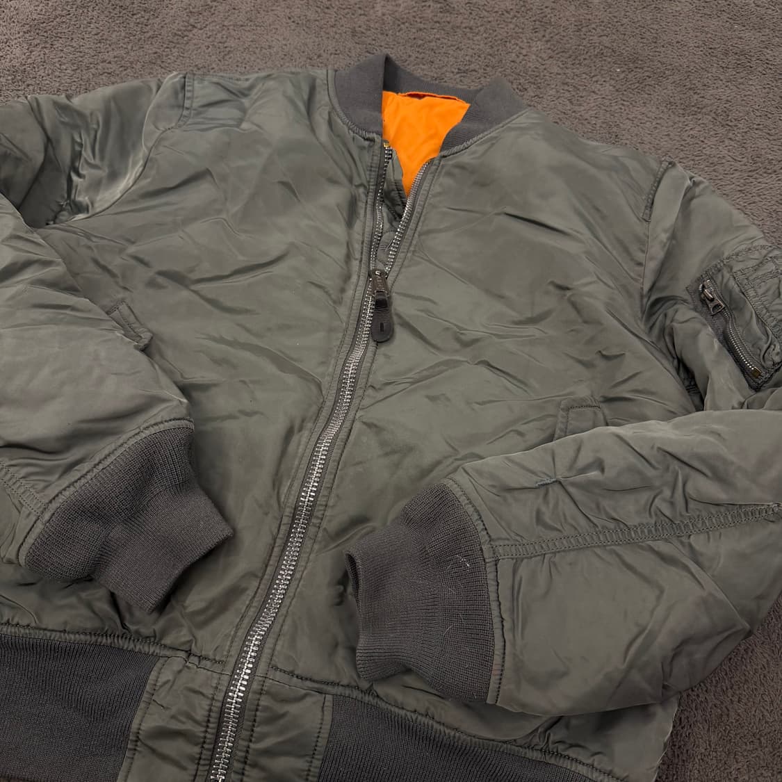 [정품/XL] 90s 알파인더스트리 ma-1 리버시블 항공점퍼 상품이미지1